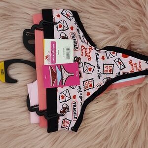Brand New 3CT BUNDLE  WAY TO CELEBRATE VDAY HOLIDAY INSPIRED THONG PANTIES-L